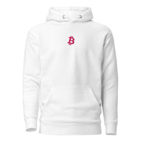 Load image into Gallery viewer, Simple B Bitcoin Pink Embroidered Hoodie Sweatshirt-fomo21
