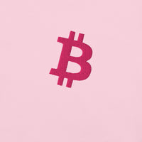 Load image into Gallery viewer, Simple B Bitcoin Pink Embroidered T-Shirt-fomo21

