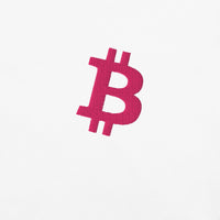 Load image into Gallery viewer, Simple B Bitcoin Pink Embroidered T-Shirt-fomo21
