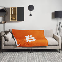 Load image into Gallery viewer, Simple B Bitcoin Throw Blanket-fomo21

