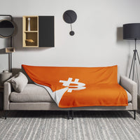 Load image into Gallery viewer, Simple B Bitcoin Throw Blanket-fomo21
