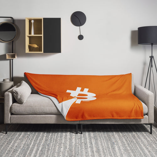 Simple B Bitcoin Throw Blanket-fomo21