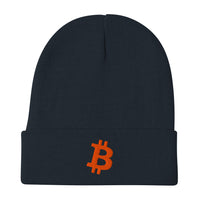 Load image into Gallery viewer, Simply Bitcoin Orange Embroidered Beanie-fomo21
