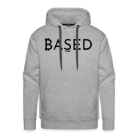 Load image into Gallery viewer, Based Bitcoin Hoodie Sweatshirt - heather grey
