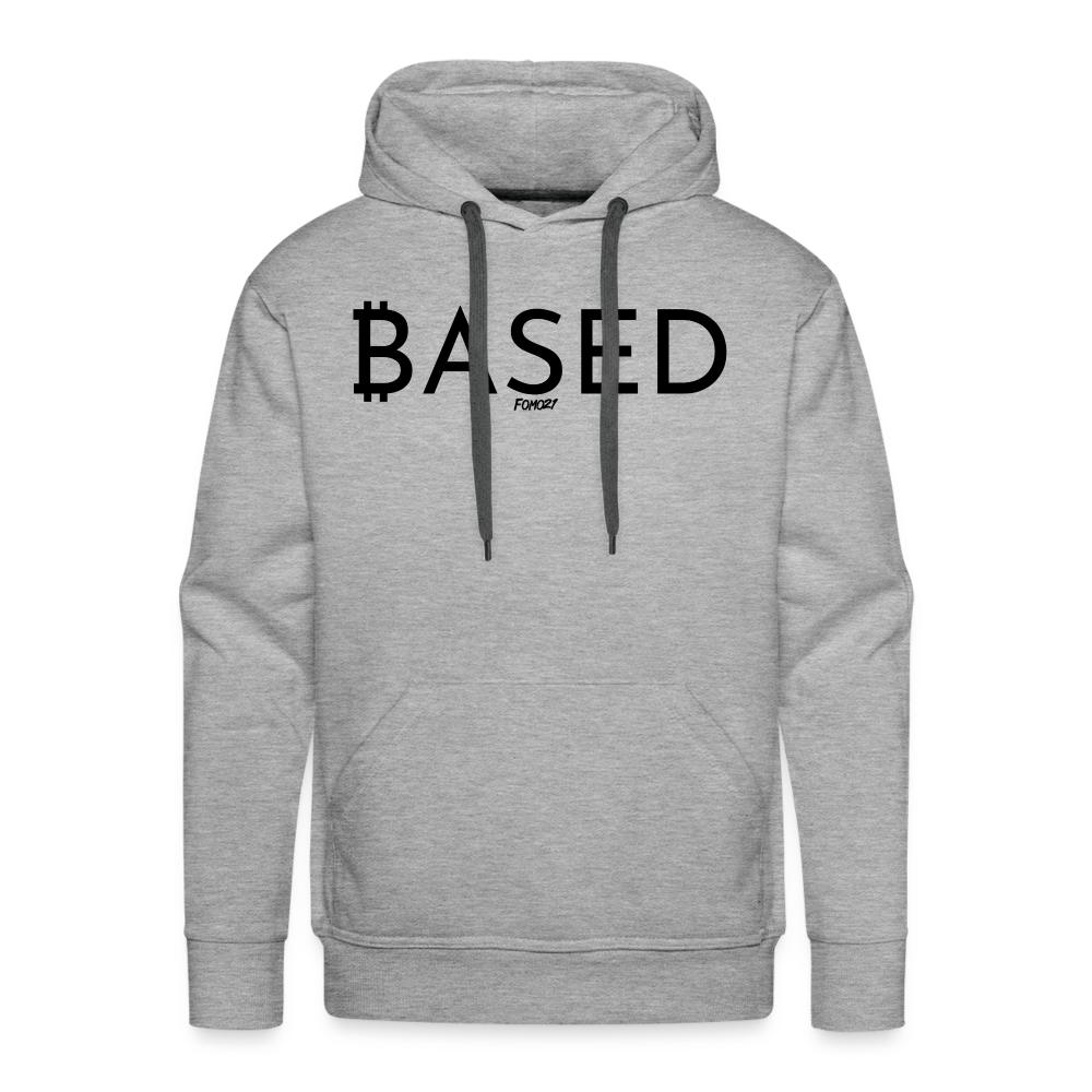 Based Bitcoin Hoodie Sweatshirt - heather grey