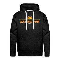 Load image into Gallery viewer, Infinity Divided By 21 Million Bitcoin Hoodie Sweatshirt - charcoal grey
