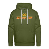 Load image into Gallery viewer, Infinity Divided By 21 Million Bitcoin Hoodie Sweatshirt - olive green

