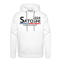 Load image into Gallery viewer, Satoshi For President 2024 (Black Lettering) Bitcoin Hoodie Sweatshirt - white
