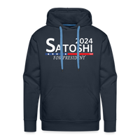 Load image into Gallery viewer, Satoshi For President 2024 Bitcoin Hoodie Sweatshirt - navy
