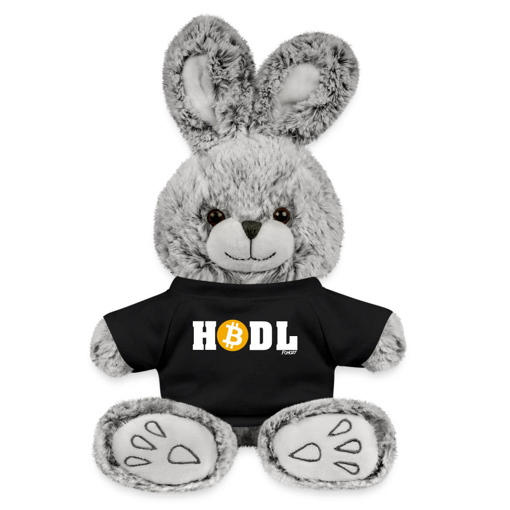HODL Me Bitcoin Stuffed Animal Rabbit - black