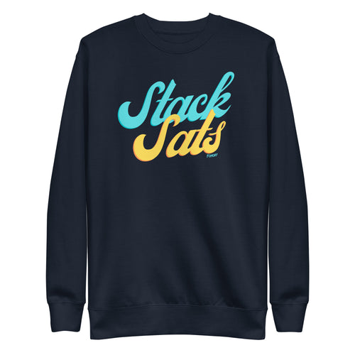 Stack Sats Bitcoin Crewneck Sweatshirt-fomo21