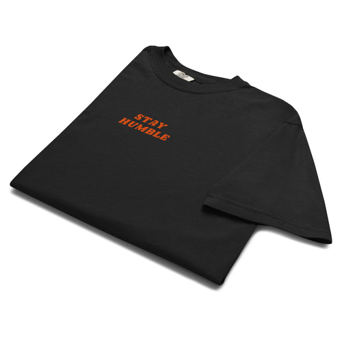 Stay Humble Bitcoin Embroidered T-Shirt-fomo21