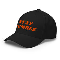 Load image into Gallery viewer, Stay Humble (Orange Embroidery) Bitcoin Flexfit Hat-fomo21
