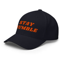 Load image into Gallery viewer, Stay Humble (Orange Embroidery) Bitcoin Flexfit Hat-fomo21
