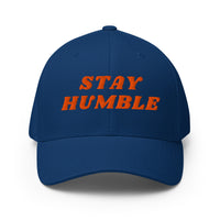 Load image into Gallery viewer, Stay Humble (Orange Embroidery) Bitcoin Flexfit Hat-fomo21
