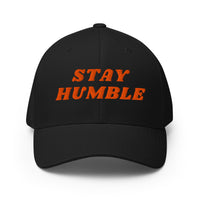 Load image into Gallery viewer, Stay Humble (Orange Embroidery) Bitcoin Flexfit Hat-fomo21
