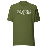 Load image into Gallery viewer, Stay Humble Stack Sats Bitcoin T-Shirt-fomo21
