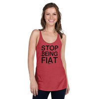 Load image into Gallery viewer, Stop Being Fiat Bitcoin Women’s Tank Top-fomo21
