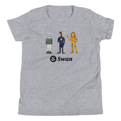 Swan Cartoon Bitcoin Youth T-Shirt-fomo21