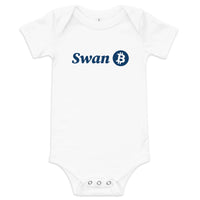 Load image into Gallery viewer, Swan Logo Bitcoin Infant One Piece-Infant One Piece-fomo21
