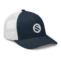 Load image into Gallery viewer, Swan Snow Legacy Icon Bitcoin Trucker Hat-fomo21
