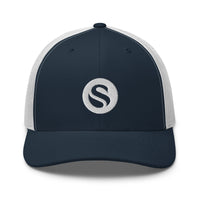 Load image into Gallery viewer, Swan Snow Legacy Icon Bitcoin Trucker Hat-fomo21
