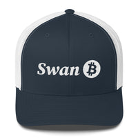 Load image into Gallery viewer, Swan Snow Logo Bitcoin Trucker Hat-Trucker Hat-fomo21

