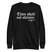 Load image into Gallery viewer, Thou Shalt Not Shitcoin Bitcoin Crewneck Sweatshirt-fomo21
