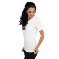 Load image into Gallery viewer, Tick Tock Next Block Bitcoin Women's V-Neck T-Shirt-Women's V-Neck T-Shirt-fomo21
