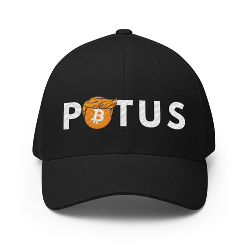 Trump 2024 Bitcoin POTUS Flexfit Hat-fomo21