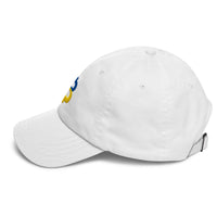 Load image into Gallery viewer, Ukrainian Flag Bitcoin B Dad Hat-fomo21
