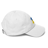 Load image into Gallery viewer, Ukrainian Flag Bitcoin B Dad Hat-fomo21
