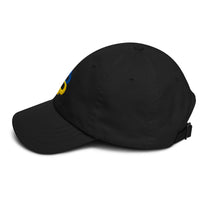 Load image into Gallery viewer, Ukrainian Flag Bitcoin B Dad Hat-fomo21
