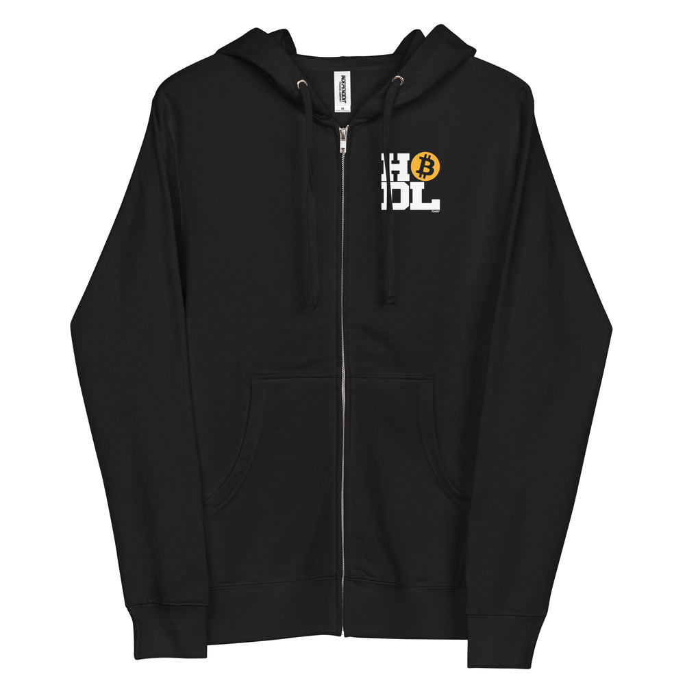 Big Time HODL Bitcoin Zip-up Hoodie Sweatshirt - fomo21