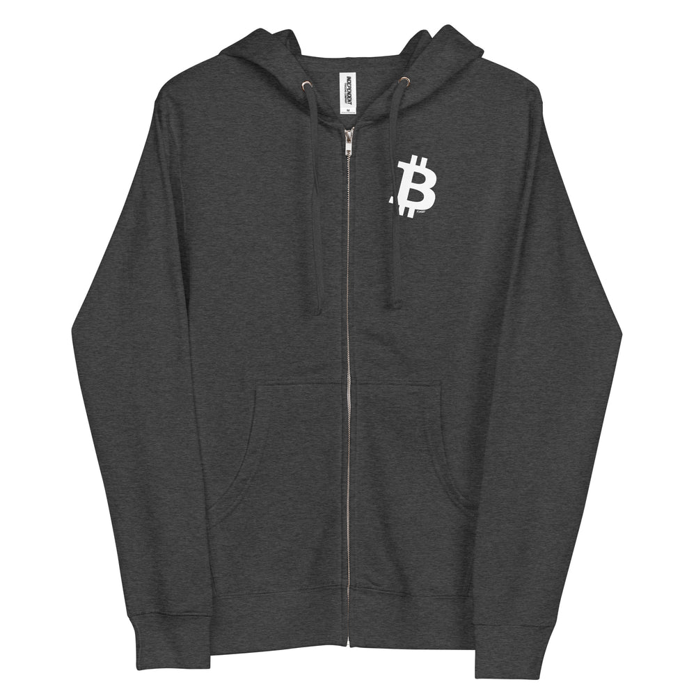 Simple B Bitcoin Zip-up Hoodie Sweatshirt - fomo21