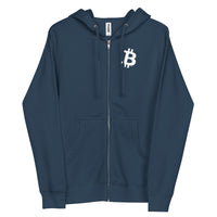 Load image into Gallery viewer, Simple B Bitcoin Zip-up Hoodie Sweatshirt - fomo21
