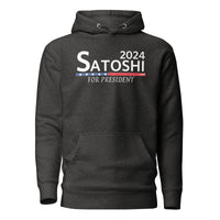 Load image into Gallery viewer, Satoshi For President 2024 Bitcoin Hoodie Sweatshirt - fomo21
