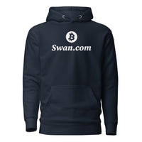 Load image into Gallery viewer, Swan.com Snow Logo Bitcoin Hoodie Sweatshirt - fomo21
