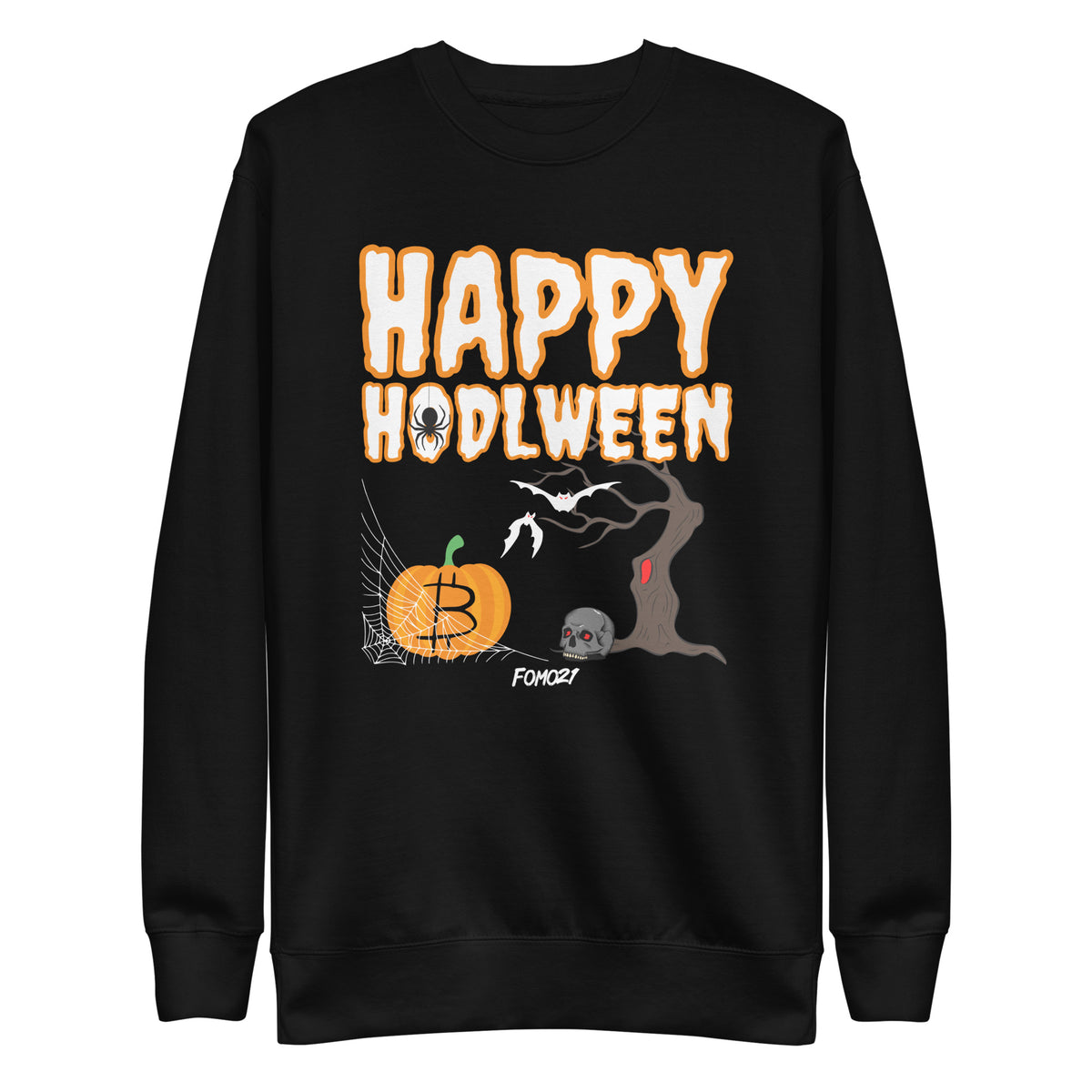 Happy HODLween Bitcoin Crewneck Sweatshirt - fomo21