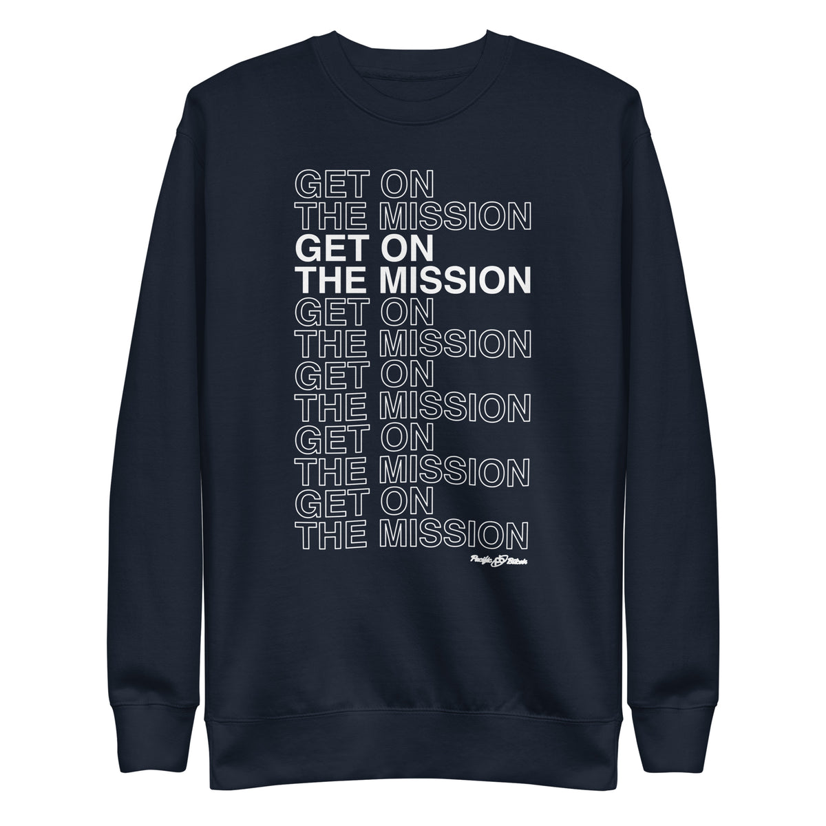 Get On The Mission Pacific Bitcoin Crewneck Sweatshirt - fomo21