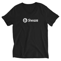 Load image into Gallery viewer, Swan Logo Bitcoin Women&#39;s V-Neck T-Shirts - fomo21
