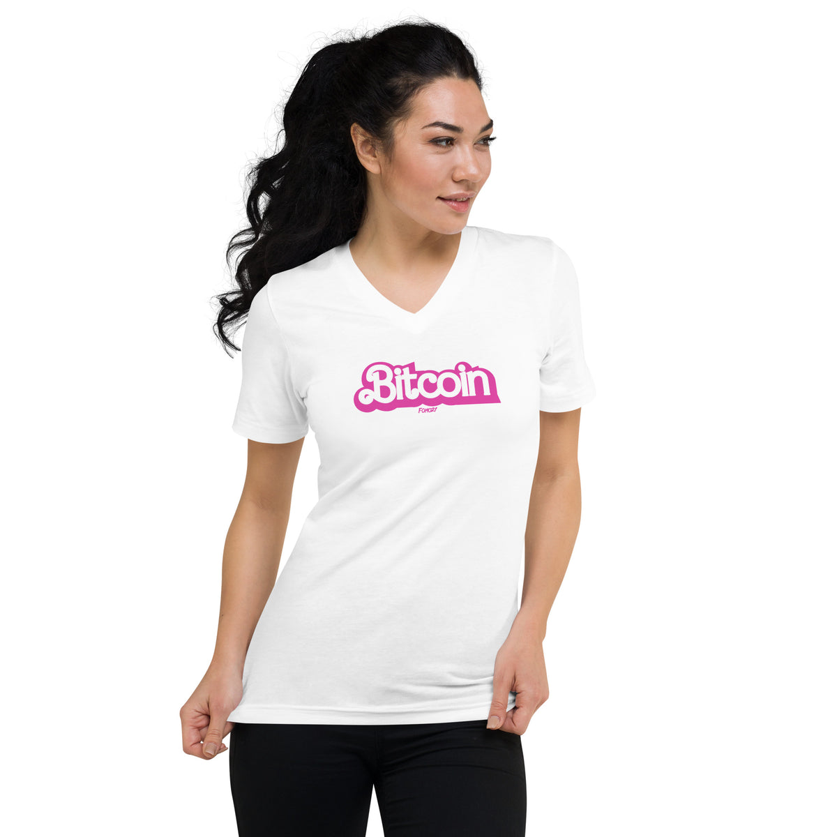 In The Bitcoin World Women's V-Neck T-Shirt - fomo21