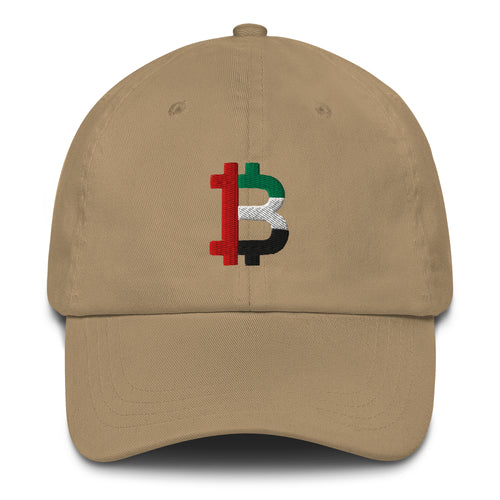 United Arab Emirates (UAE) Flag Bitcoin B Dad Hat-fomo21