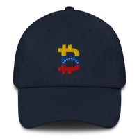 Load image into Gallery viewer, Venzuelan Flag Bitcoin B Dad Hat-fomo21

