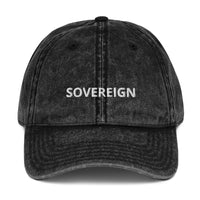 Load image into Gallery viewer, Sovereign Bitcoin Vintage Hat - fomo21
