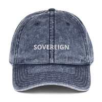 Load image into Gallery viewer, Sovereign Bitcoin Vintage Hat - fomo21
