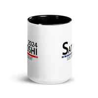 Load image into Gallery viewer, Satoshi For President 2024 (Black Lettering) Bitcoin Coffee Mug - fomo21
