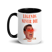 Load image into Gallery viewer, Legends Never Die Bitcoin White Coffee Mug - fomo21
