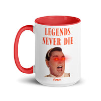 Load image into Gallery viewer, Legends Never Die Bitcoin White Coffee Mug - fomo21
