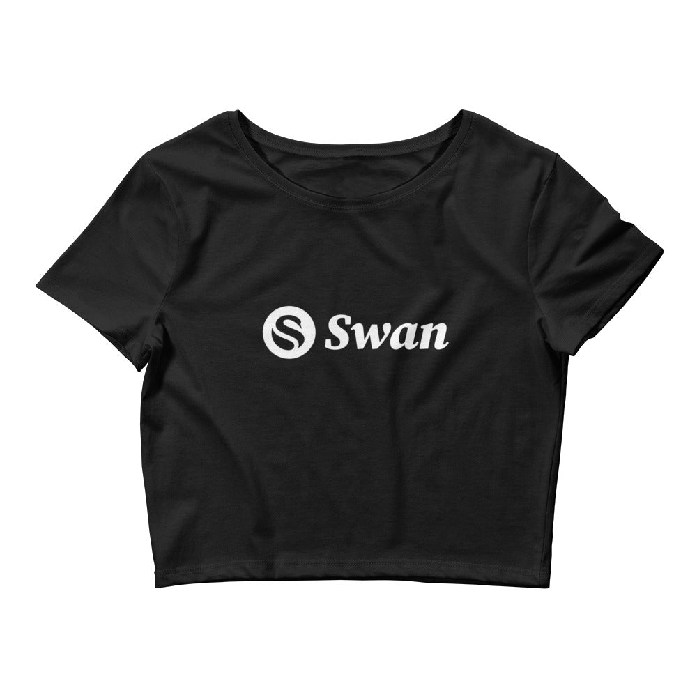 Swan Logo Bitcoin Women’s Crop Top - fomo21